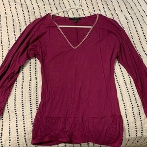 Long sleeve purple shirt from Express